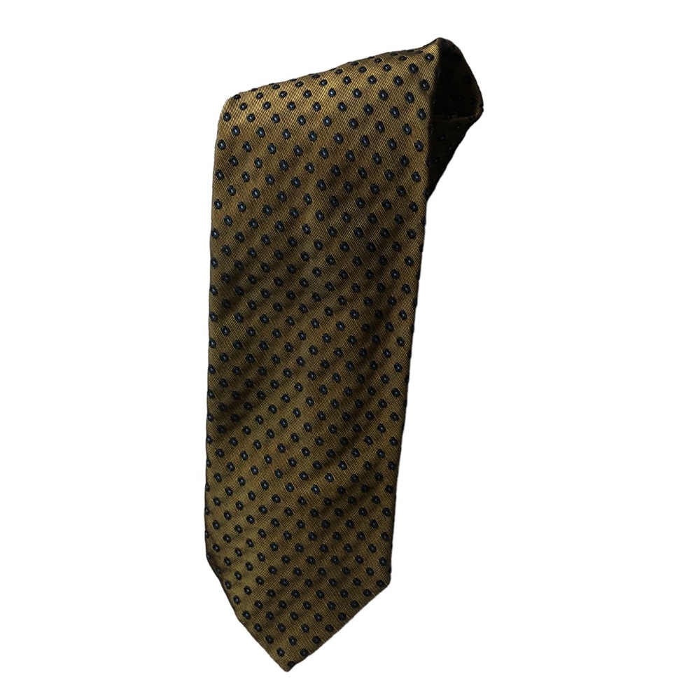 Vintage Georg Jensen Tan with Blue Print Silk Tie